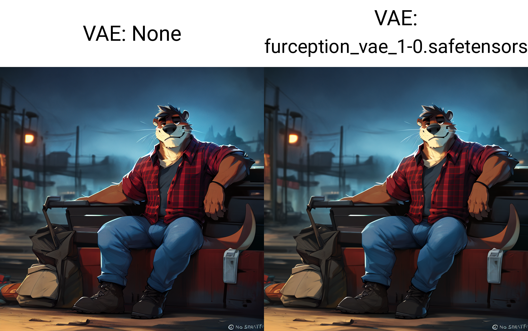 xyz_grid-1282-3800431178-(best quality, high quality,_1.5) by strange-fox, by no swift, solo, anthro, male, otter, manly, clothed, sitting, flannel shirt.png